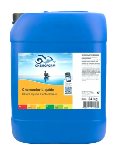 Chlore non stabilisé liquide 9.6%...