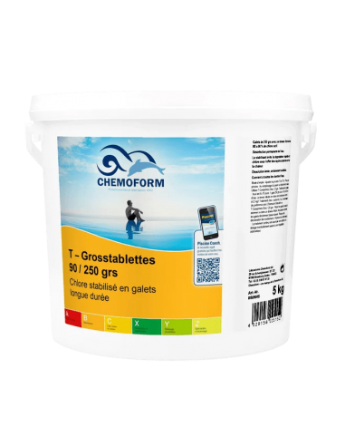 Chlore lent galets de 250 gr - seau...