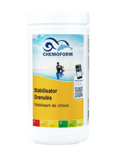 Stabilisant de chlore granulés boîte de 1 kg - CHEMOFORM