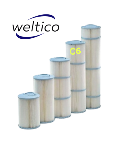 Cartouche C6 pour skimfiltre WELTICO HT 645mm Ø 182 mm